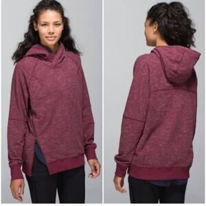Lululemon Om & Roam Pullover Sweatshirt Heathered Marled Rust Berry Women 8